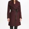 Clothing | * Buy Dkny Bordeaux Belted Wool Trench Coat Women & Juniors