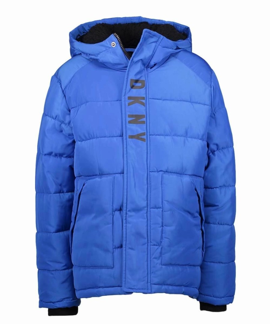 Clothing | * Top 10 Dkny Blue Royale Logo Tape Puffer Jacket Boys For Kids