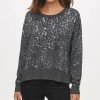 Clothing | * Wholesale Dkny Heather Charcoal Leopard Lurex Sweater Women