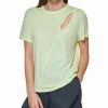 Clothing | * Cheap Dkny Sherbet White Short-Sleeve Cutout-Neck Tee Women