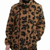 Clothing | * Promo Dkny Camel & Black Leopard Plush Zip-Up Coat Women