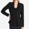 Clothing | * Best Sale Dkny Black Long-Sleeve Peplum Jacket Women