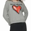 Other | * Discount Dkny Avenue Gray Long-Sleeve Graffiti Heart Crewneck Sweatshirt Women For Other