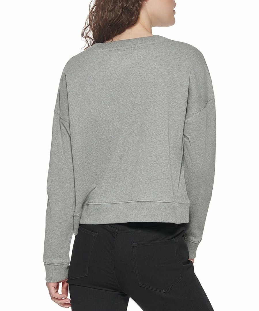 Other | * Discount Dkny Avenue Gray Long-Sleeve Graffiti Heart Crewneck Sweatshirt Women For Other