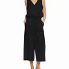 Clothing | * Outlet Dkny Black Sleeveless Cropped Palazzo Jumpsuit Women