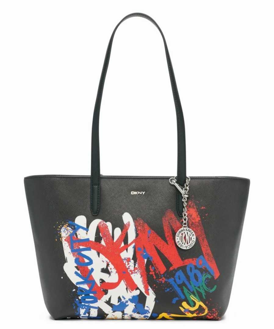 Bags, Wallets & Travel | * Cheapest Dkny Black & Red Graffiti Bryant Tote For Women