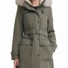 Clothing | * New Dkny Olive Faux Fur-Trim Hooded Anorak Women