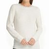 Clothing | * Promo Dkny White Sequin-Neck Sweater Women