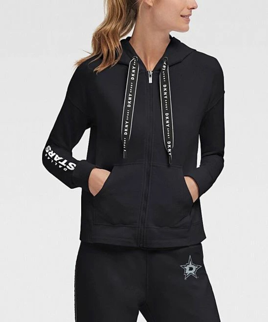 Clothing | * Discount Dkny Sport Dallas Stars Zoey Zip-Up Hoodie Women