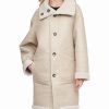 Clothing | * Deals Dkny Pumice Plush Pocket Turtleneck Button-Up Coat Women