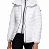 Clothing | * Coupon Dkny White Hooded Double-Zip Packable Puffer Coat Women