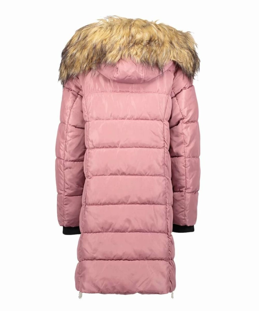 Clothing | * Flash Sale Dkny Dusty Rose Long Puffer Coat Girls For Kids