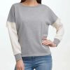 Clothing | * Outlet Dkny Avenue Gray & Ivory Lace-Accent Color Block Sweatshirt Women