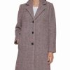 Clothing | * Buy Dkny Deep Plum Herringbone Button-Up Coat Petite For Women