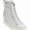 Shoes | * Cheap Dkny Cool Gray & Cream Calz Lace-Up Wedge Hi-Top Sneaker Women