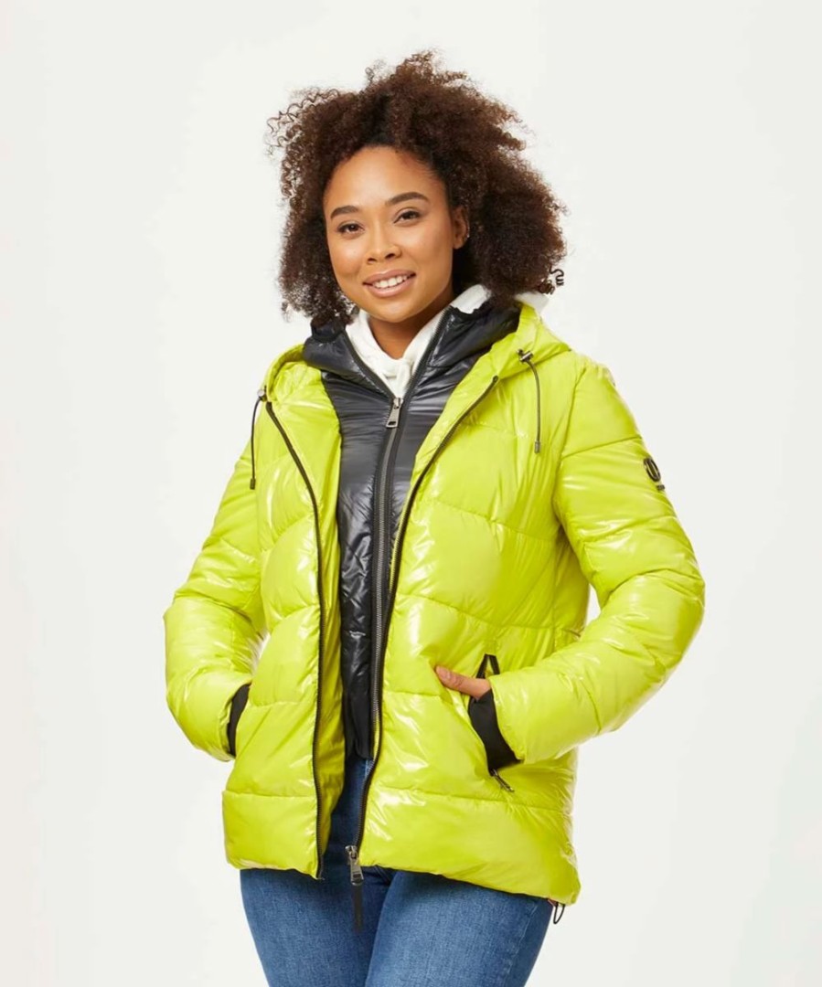 Clothing | * Best Deal Dkny Citron Hooded Zip-Up Puffer Coat Women