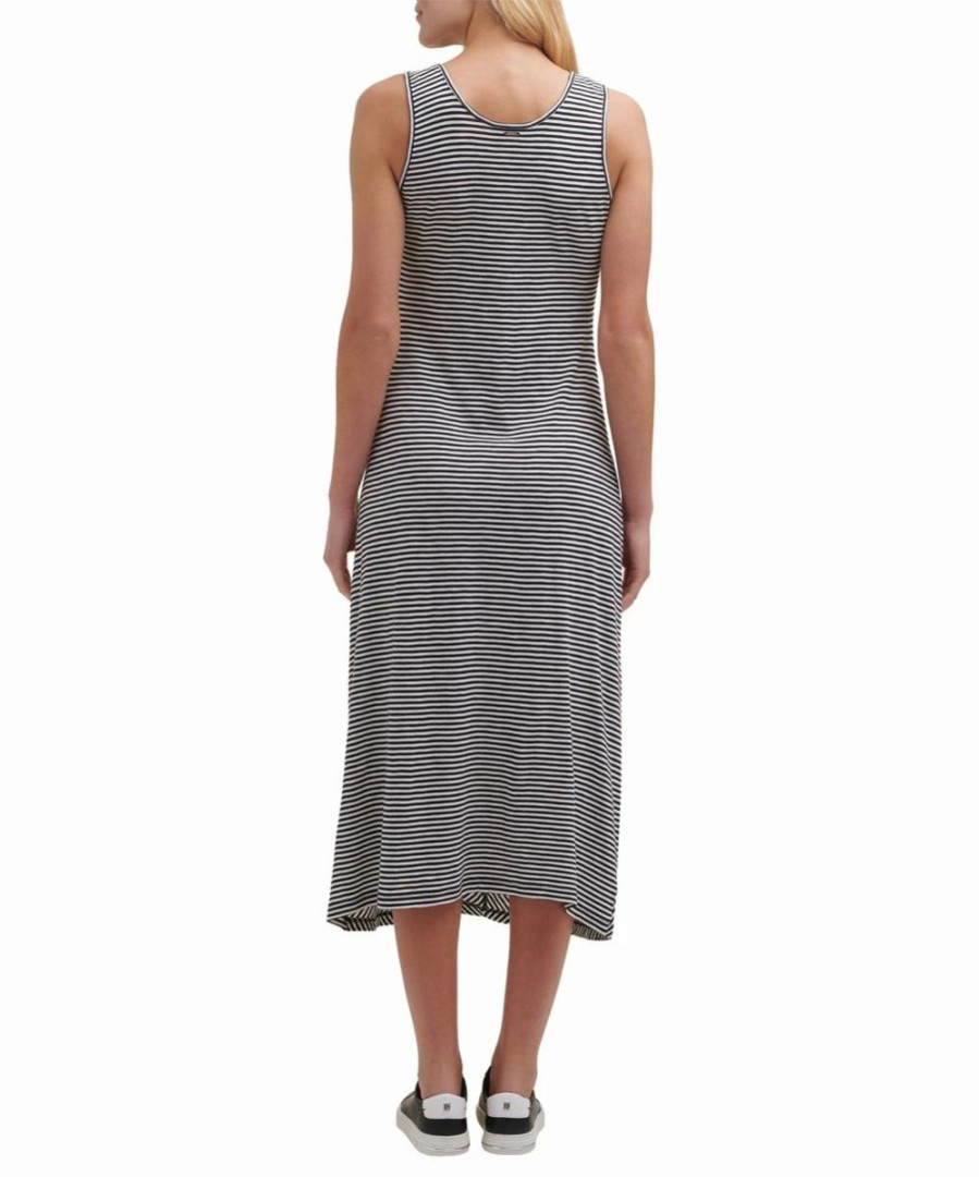 Clothing | * Coupon Dkny Ivory & Black Twist Sleeveless Dress Women