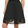 Clothing | * Top 10 Dkny Black Mesh-Hem A-Line Skirt Women