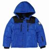 Clothing | * Discount Dkny Blue Royale & Black Color Block Classic Puffer Jacket Boys For Kids