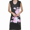 Clothing | * Deals Dkny Black & Pink Floral Sleeveless Dress Women