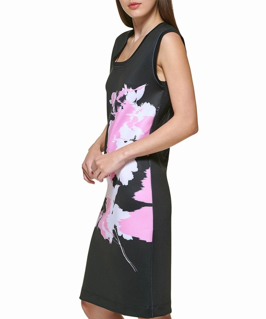 Clothing | * Deals Dkny Black & Pink Floral Sleeveless Dress Women