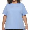 Clothing | * Top 10 Dkny Sport Hydrangea Metallic Logo Short-Sleeve Crewneck Tee Plus For Womens Plus