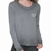 Other | * Coupon Dkny Faded Black Cold Pigment Dye Long-Sleeve Crewneck Tee Women For Other