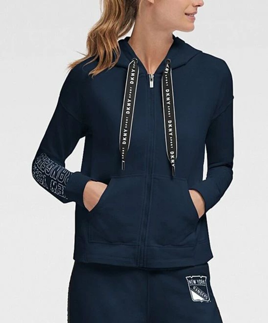 Clothing | * Outlet Dkny Sport New York Rangers Zoey Zip-Up Hoodie Women