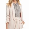 Clothing | * Best Deal Dkny Light Pink Shawl-Collar Ruched Three-Quarter Sleeve Open Blazer Women