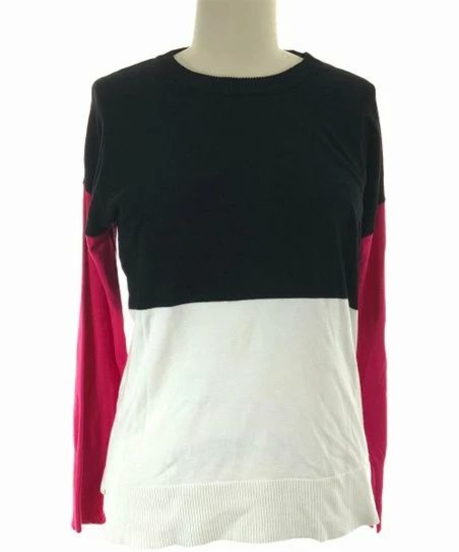 Clothing | * Best Pirce Dkny Black & White Color-Block Sweater Women