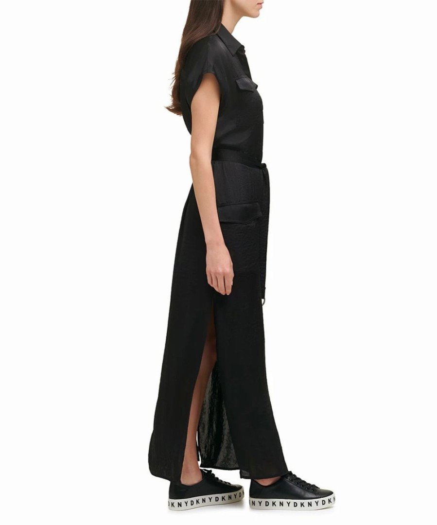 Clothing | * Top 10 Dkny Black Pocket Sleeveless Shirt Dress Women