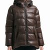 Clothing | * Cheapest Dkny Dark Brown Hooded Zip-Up Puffer Coat Women & Juniors