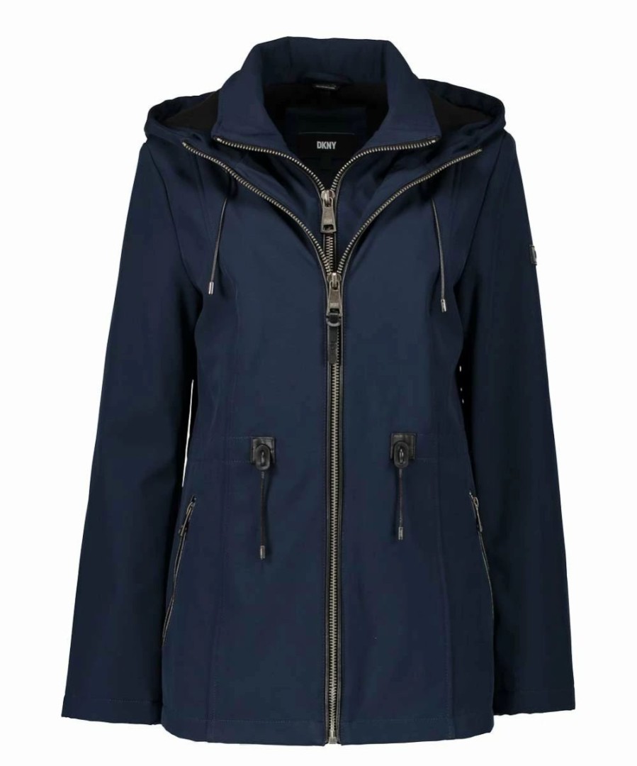 Clothing | * Flash Sale Dkny Navy Zip-Up Anorak Women