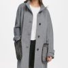 Clothing | * Discount Dkny Light Gray Furry-Pocket Wool-Blend Coat Plus For Women