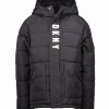 Clothing | * Best Sale Dkny Black Logo Tape Puffer Jacket Boys For Kids