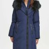 Clothing | * Best Deal Dkny Navy Asymmetrical Zip-Front Hooded Parka Women