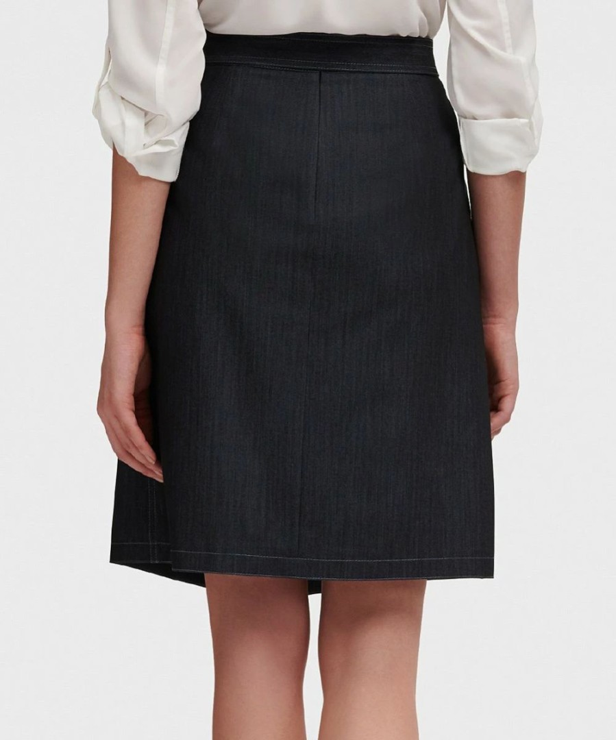 Clothing | * Best Sale Dkny Dark Rinse Tie-Waist Wrap Skirt Women