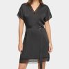 Clothing | * Brand New Dkny Black Overlay V-Neck Belted Shift Dress Women