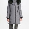 Clothing | * Hot Sale Dkny Charcoal & Black Hooded Parka Women & Juniors