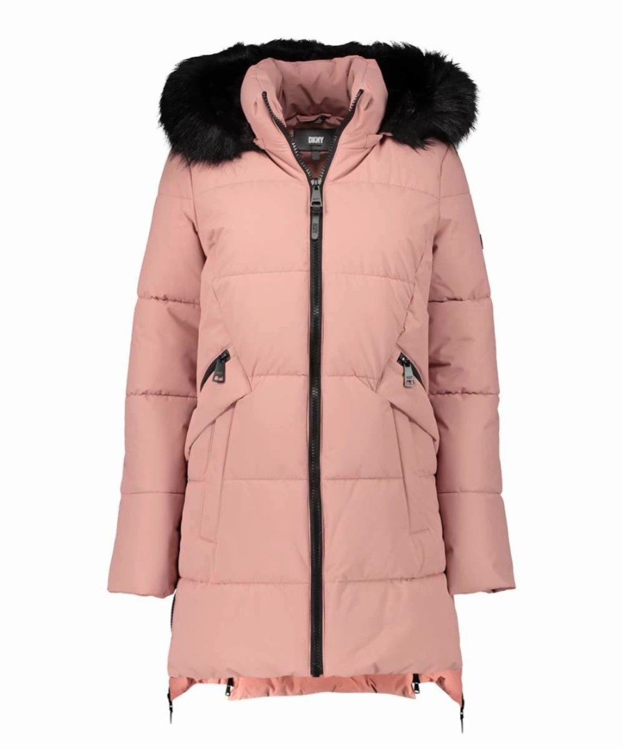 Clothing | * Top 10 Dkny Rosewood Faux Fur-Trim Hooded Puffer Coat Women