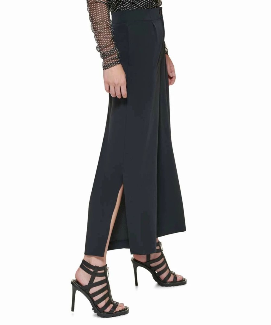 Clothing | * Wholesale Dkny Black Cropped Wide-Leg Pants Women