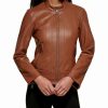 Clothing | * Promo Dkny Cognac Zip-Front Jacket Women