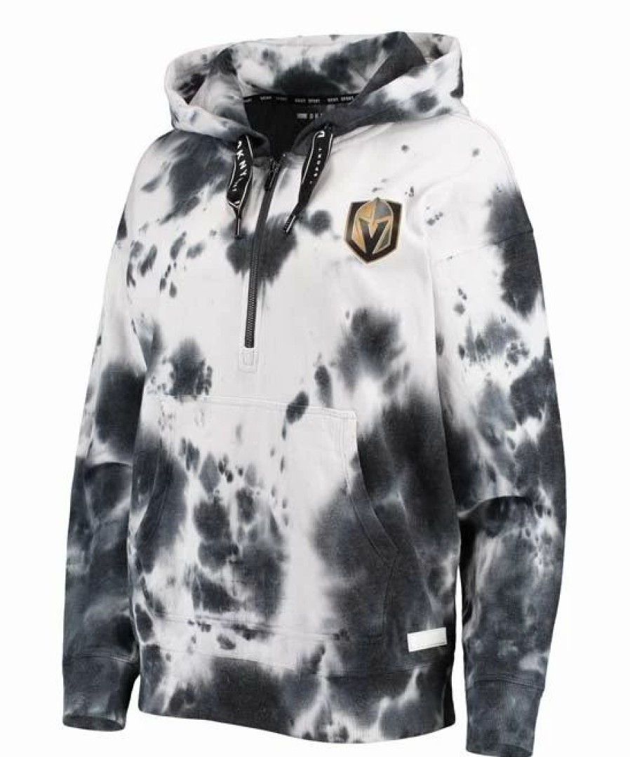 Clothing | * Flash Sale Dkny Sport Vegas Golden Knights Dakota Tie-Dye Oversize Half-Zip Hoodie Women