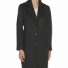 Clothing | * Wholesale Dkny Black Melton Wool-Blend Button-Up Coat Women, Juniors & Petite