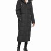 Clothing | * Budget Dkny Black Faux Fur-Trim Hooded Maxi Puffer Coat Women