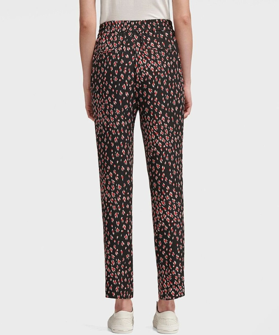 Clothing | * Best Reviews Of Dkny Black & Rouge Floral Straight-Leg Pants Women