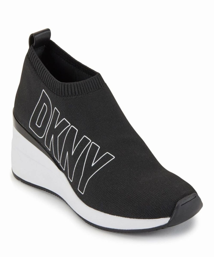 Shoes | * Discount Dkny Black & White Pavi Slip-On Wedge Sneaker Women