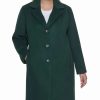 Clothing | * Flash Sale Dkny Emerald Melton Wool-Blend Button-Up Coat Plus For Women