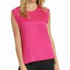 Clothing | * Hot Sale Dkny Med Pink Cap-Sleeve Top Women