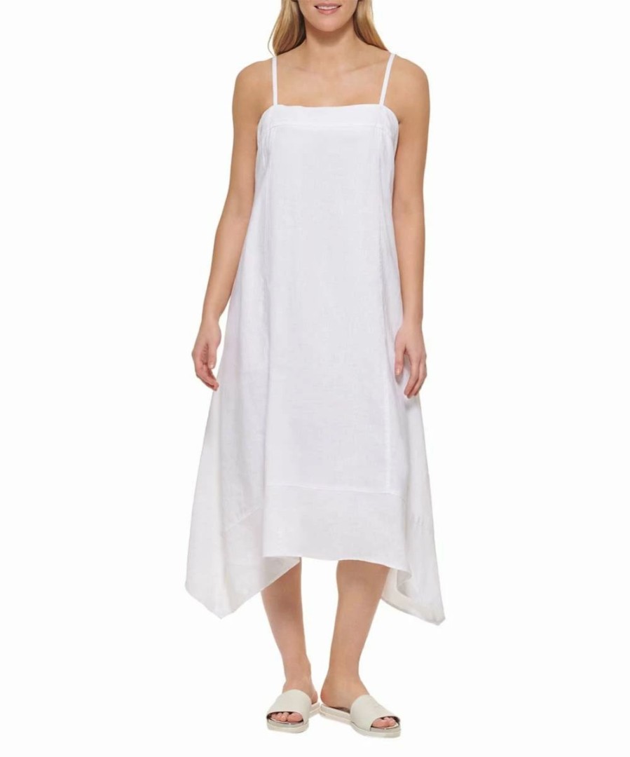 Clothing | * Buy Dkny White Sleeveless Sidetail Maxi Dress Women